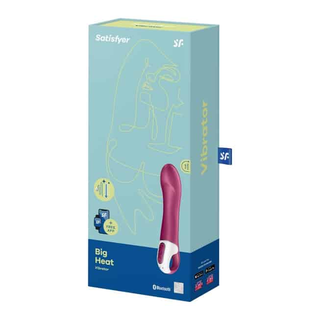 Вибратор для точки G Satisfyer Big Heat с нагревом, ягодный - фото 2