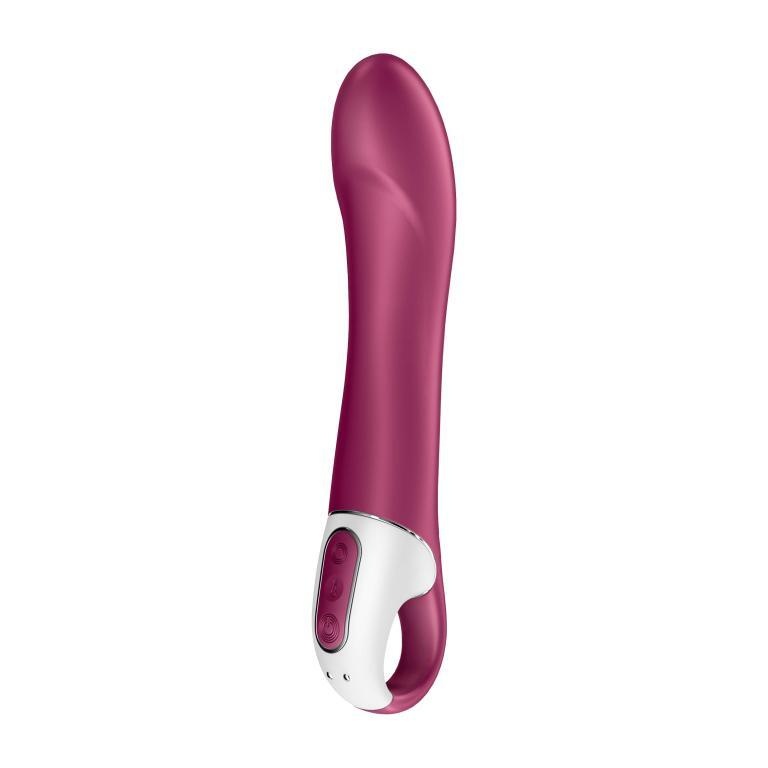 Вибратор для точки G с нагревом Satisfyer Big Heat, ягодный