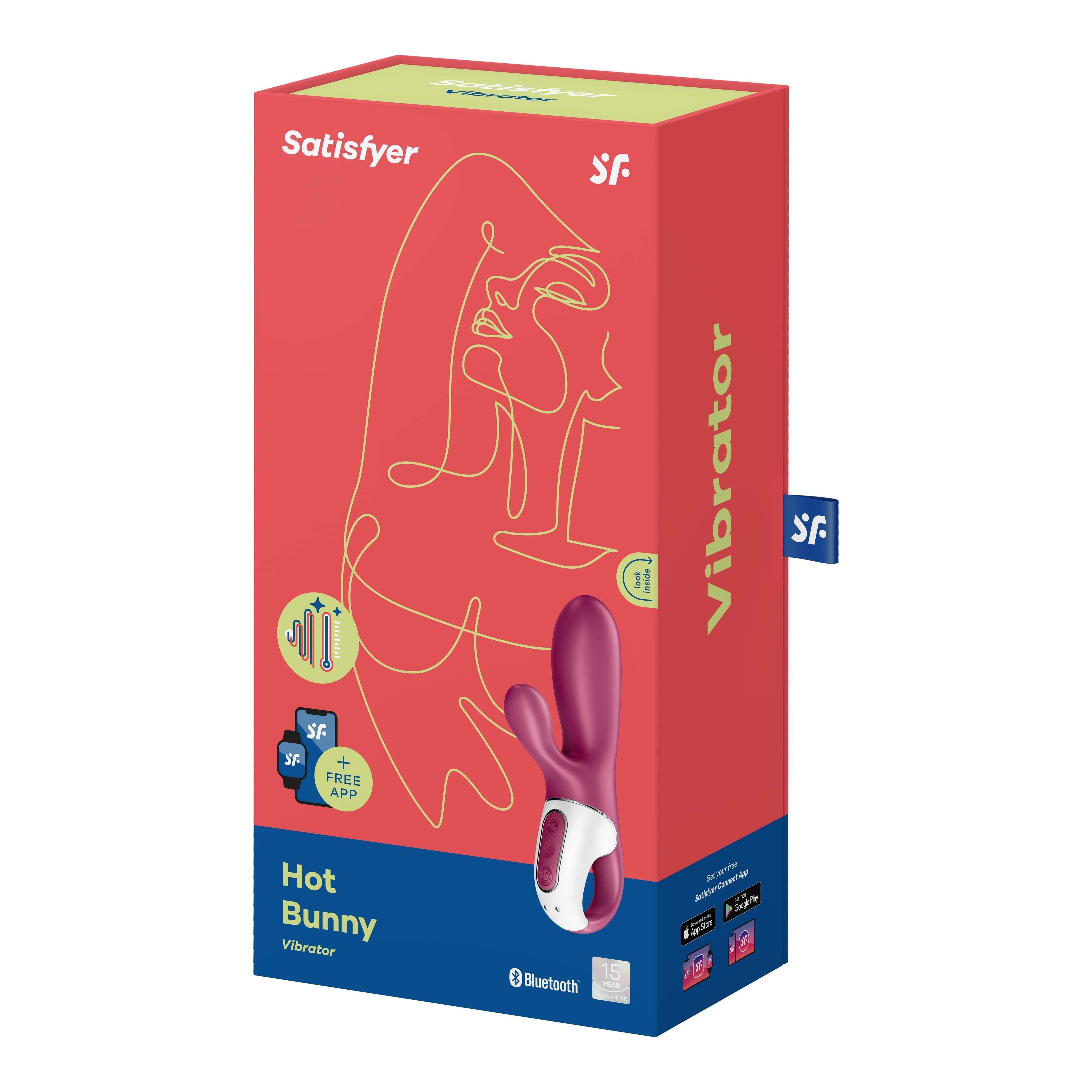 Вибратор-кролик с нагревом Satisfyer Hot Bunny, ягодный