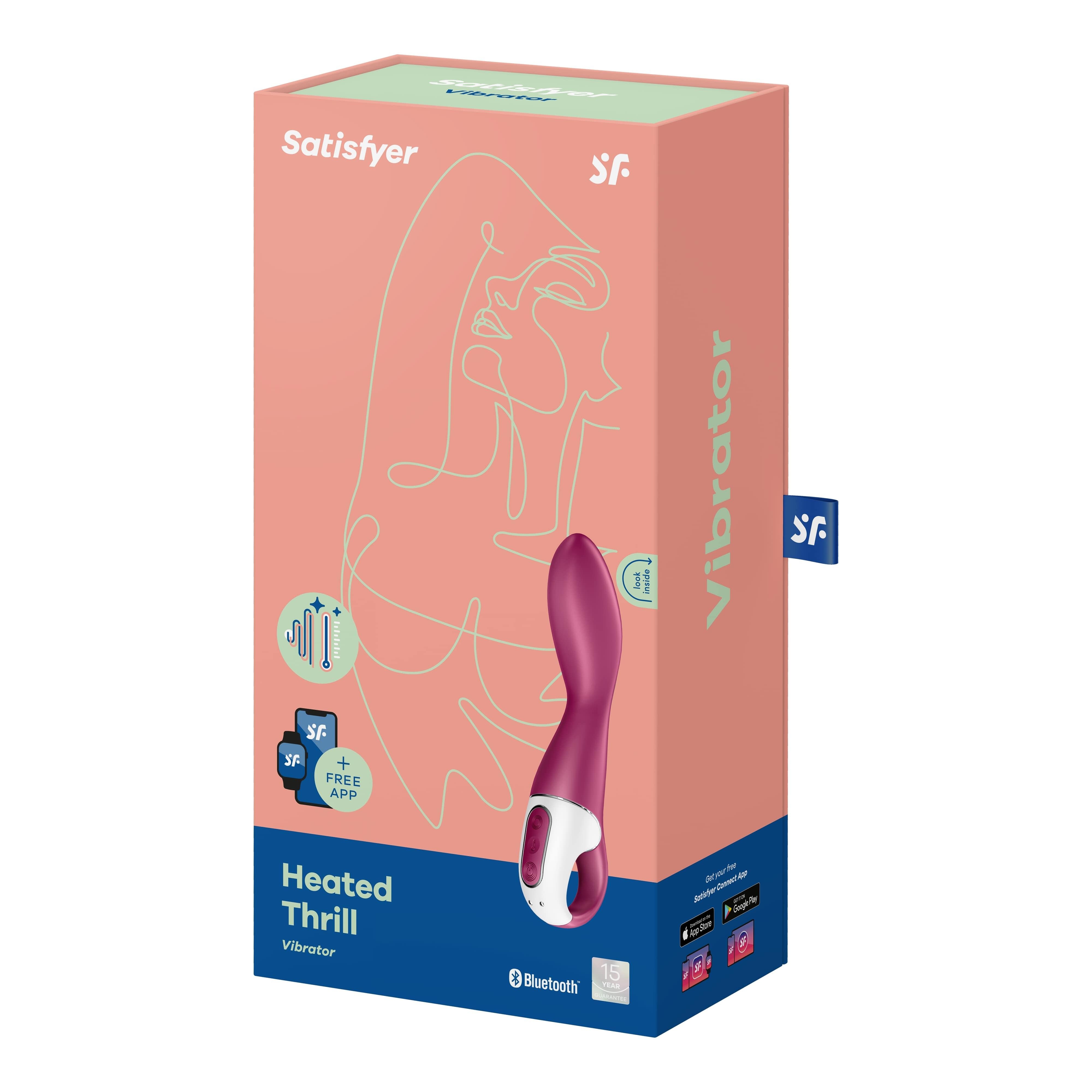 Вибратор для точки G с нагревом Satisfyer Heated Thrill, ягодный