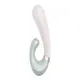 Вибратор-кролик с нагревом Satisfyer Heat Wave, белый-мятный