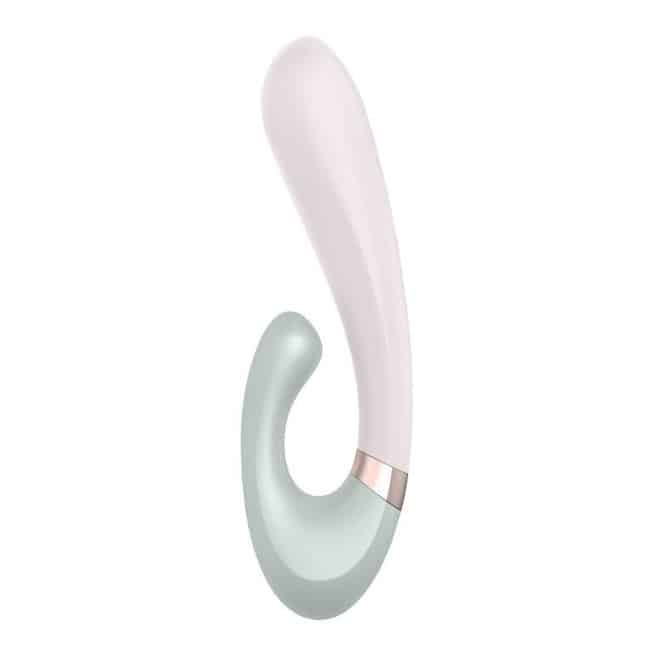 Вибратор-кролик Satisfyer Heat Wave с нагревом, белый-мятный - фото 5