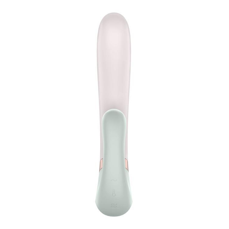 Вибратор-кролик с нагревом Satisfyer Heat Wave, белый-мятный