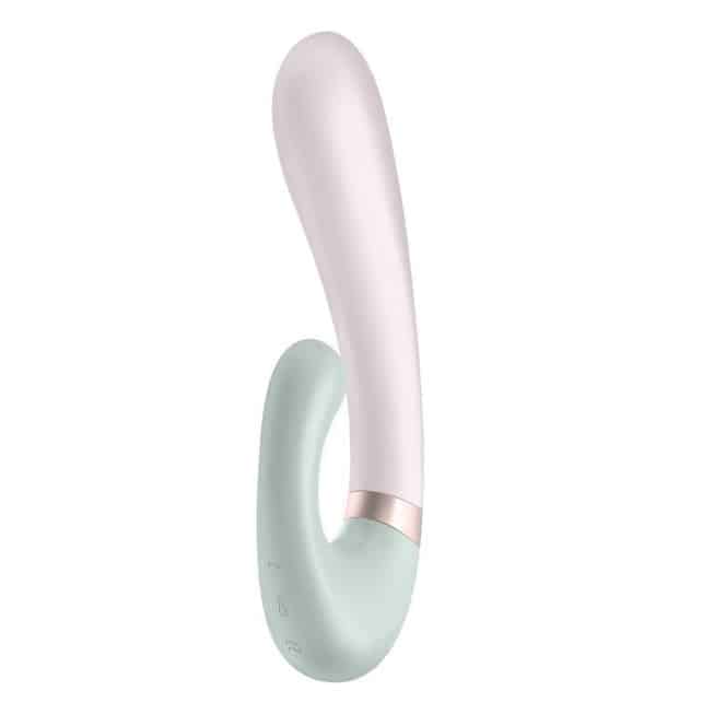 Вибратор-кролик Satisfyer Heat Wave с нагревом, белый-мятный - фото 4