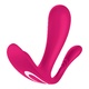 Вибратор для ношения с вагинальным и анальным отростком Satisfyer Top Secret+, розовый
