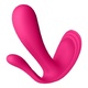 Вибратор для ношения с вагинальным и анальным отростком Satisfyer Top Secret+, розовый