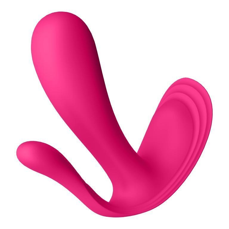 Вибратор для ношения с вагинальным и анальным отростком Satisfyer Top Secret+, розовый