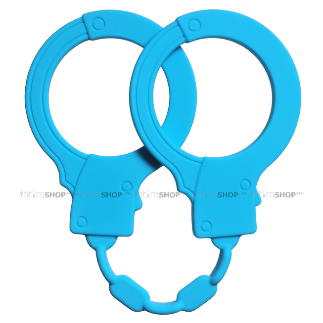 

Силиконовые наручники Lola Toys Stretchy Cuffs Turquoise, синие