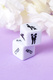 Кубики для эротической игры Eromantica Грани любви в бархатном мешочке, белые