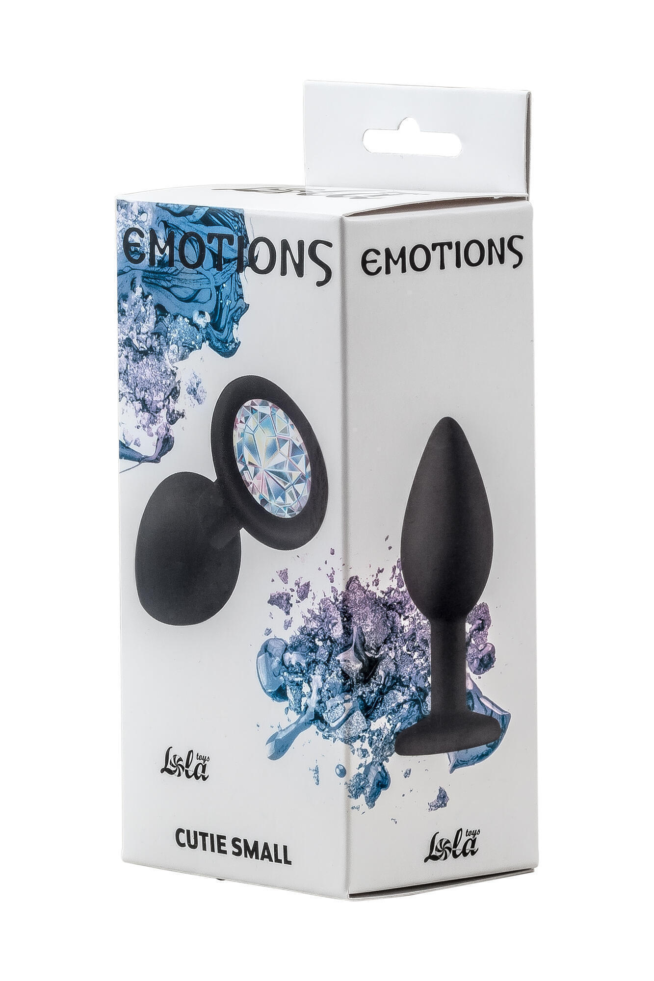 Анальная пробка Lola Games Emotions Cutie Small, черная с разноцветным стразом