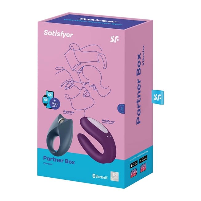 Набор Satisfyer Partner Box 2 виброкольцо и вибратор для пар - фото 2