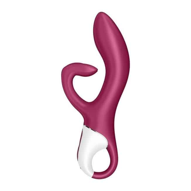 Вибратор-кролик Satisfyer Embrace Me с тремя клиторальными отростками, ягодный - фото 3