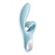 Вибратор-кролик Satisfyer Touch Me с двумя клиторальными отростками, голубой