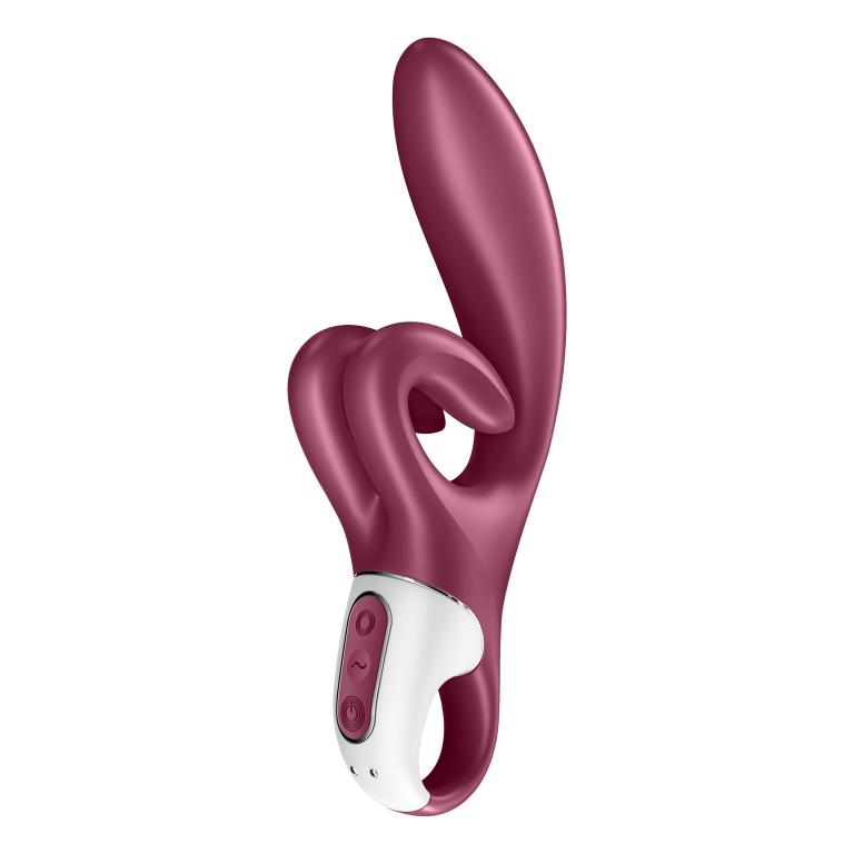 Вибратор-кролик Satisfyer Touch Me с двумя клиторальными отростками, бордовый