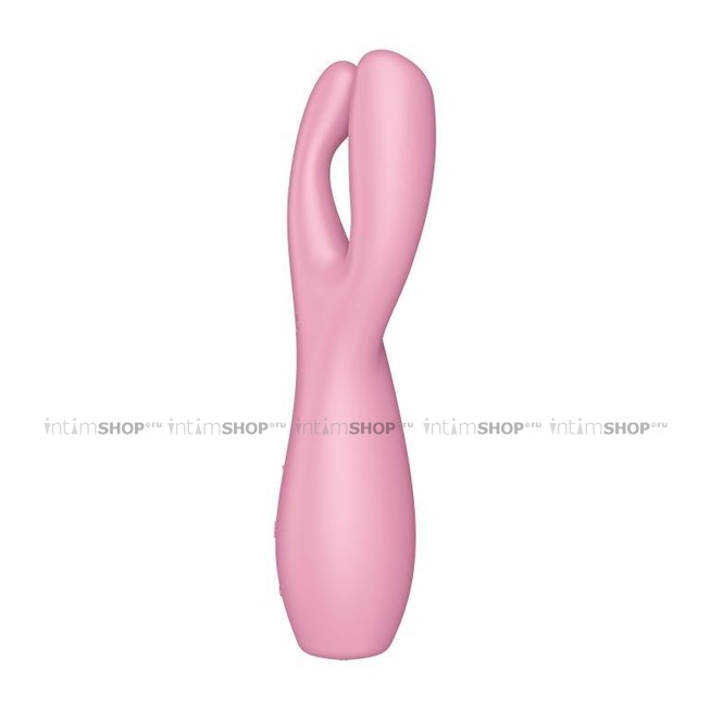 Вибромассажер Satisfyer Threesome 3 для стимуляции клитора и сосков, розовый - фото 3