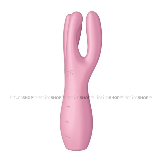 Вибромассажер Satisfyer Threesome 3 для стимуляции клитора и сосков, розовый - фото 4