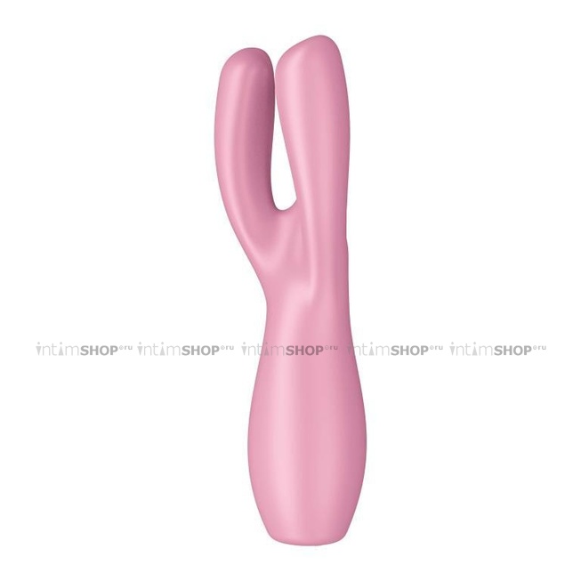 Вибромассажер Satisfyer Threesome 3 для стимуляции клитора и сосков, розовый - фото 5
