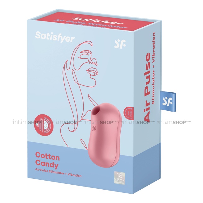 Клиторальный стимулятор c вибрацией Satisfyer Cotton Candy, розовый - фото 2