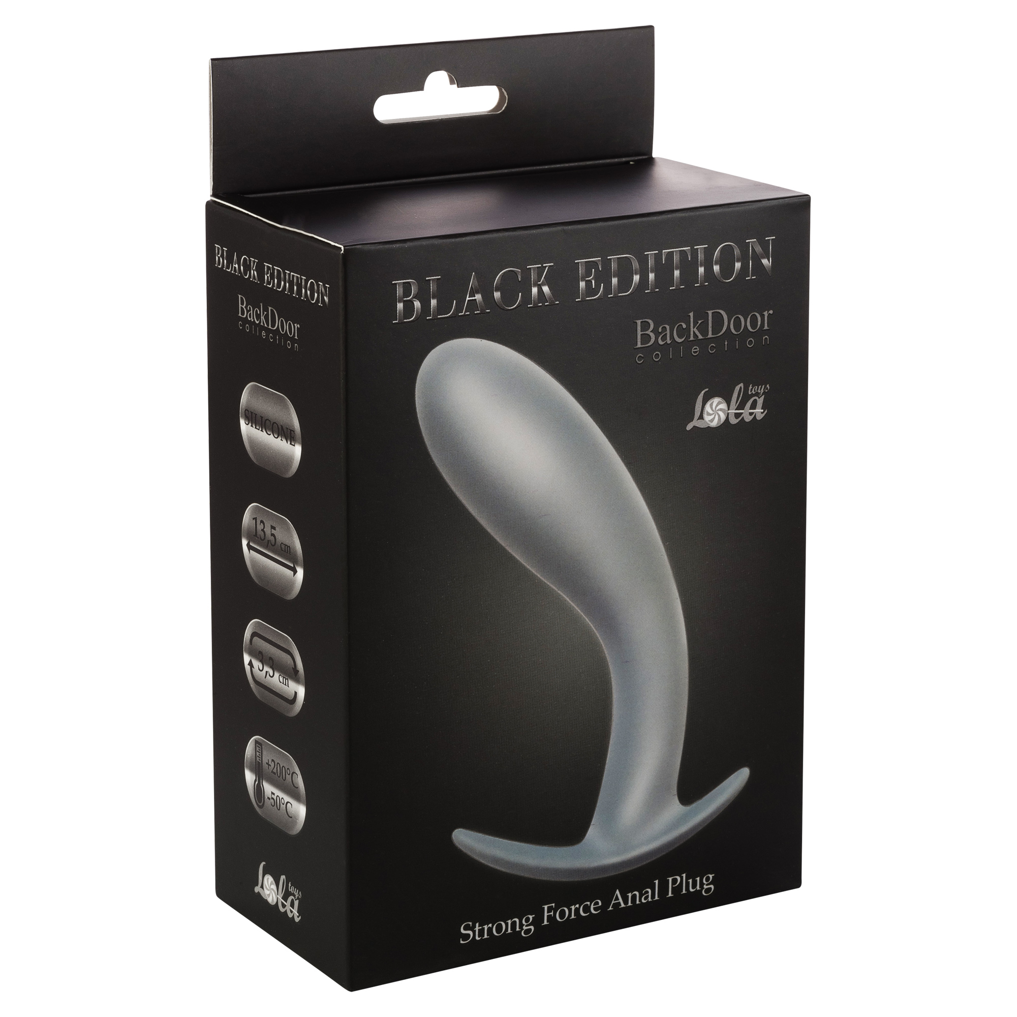 Анальная пробка Lola Games Black Edition Back Door Strong Force, серая