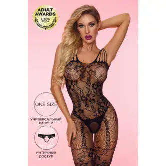 Комплект костюм-сетка и стринги Candy Girl Tierra черный, OS