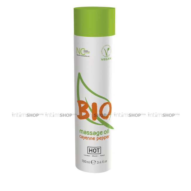 Массажное масло HOT BIO Massage oil cayenne pepper, 100 мл от IntimShop