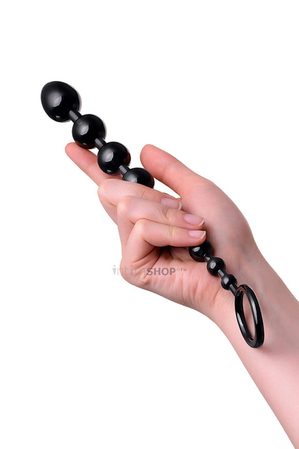 Анальная цепочка Toyfa A-Toys M, 28,3 см, черный - фото 5