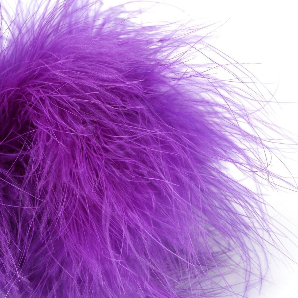 Анальная пробка 4sexdream с фиолетовым хвостом кролика, черный
