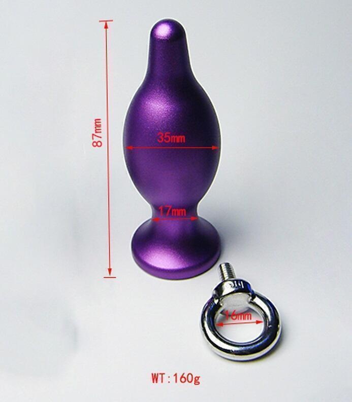Анальная пробка с кольцом 4sexdream, 8,7 см, фиолетовый