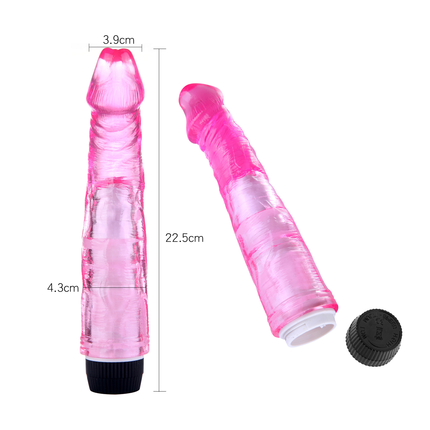 Фаллоимитатор с вибрацией 4sexdream 22.5 см, розовый