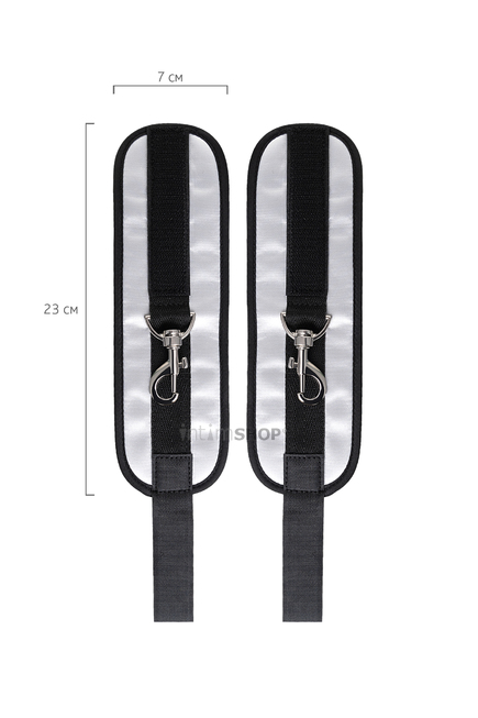Подвесные наручники на дверь Anonymo by TOYFA, черные с серебристым - фото 7