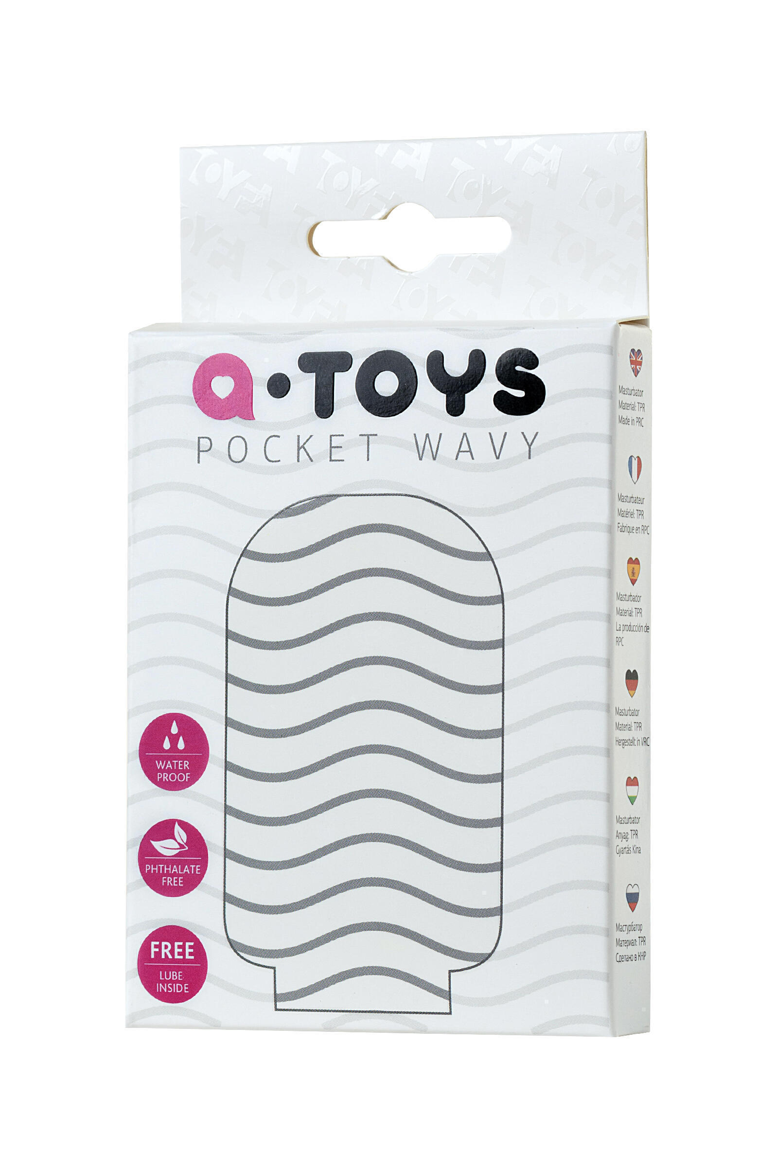 Мастурбатор Toyfa A-Toys Pocket Wavy, белый