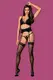 Комплекты Obsessive Arisha set with garterbelt, Чёрный, S/M