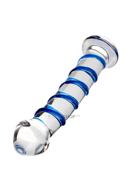 Фаллоимитатор Sexus Glass с синей спиралью, бесцветный, 17 см - фото 3