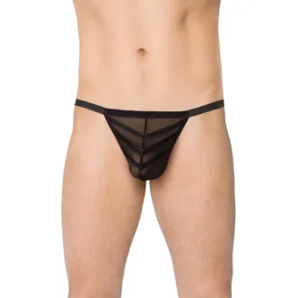 Стринги мужские с полосками SoftLine Collection, чёрный, OS