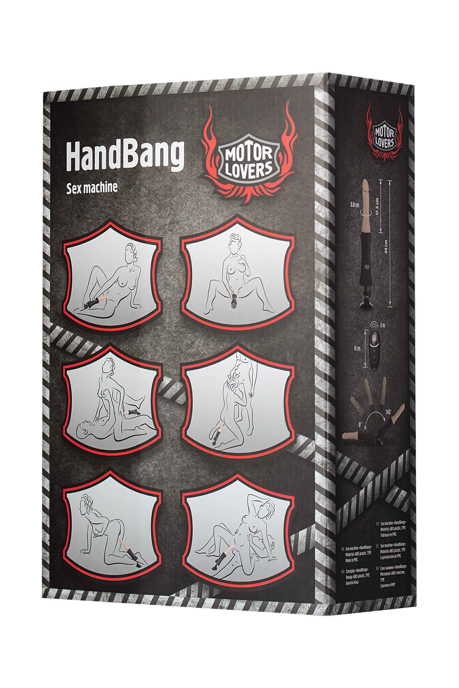 Секс-машина с пультом ДУ Toyfa MotorLovers HandBang, телесная