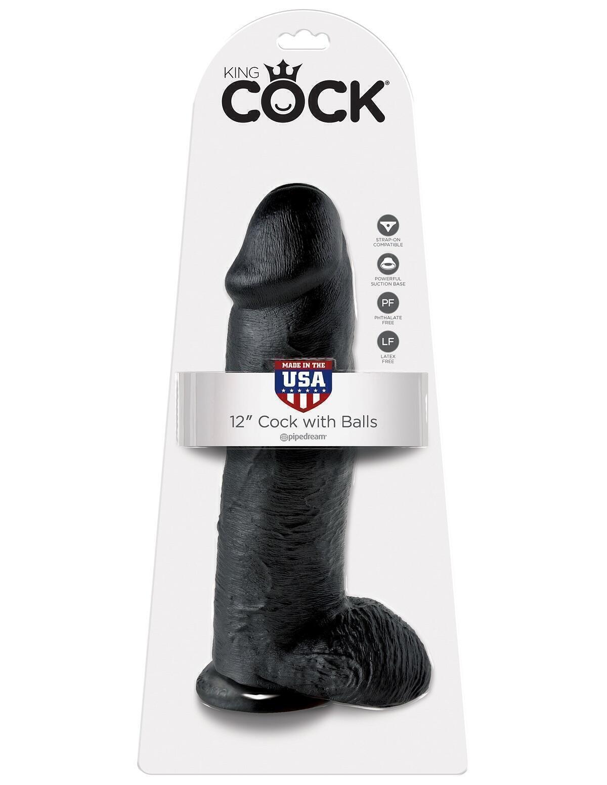 Большой фаллоимитатор PipeDream King Cock 32.5 см, чёрный