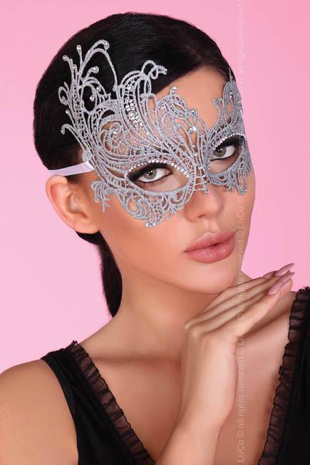 

Маски LivCo Corsetti Fashion LC 1711 mask Silver, Серебристый, One size