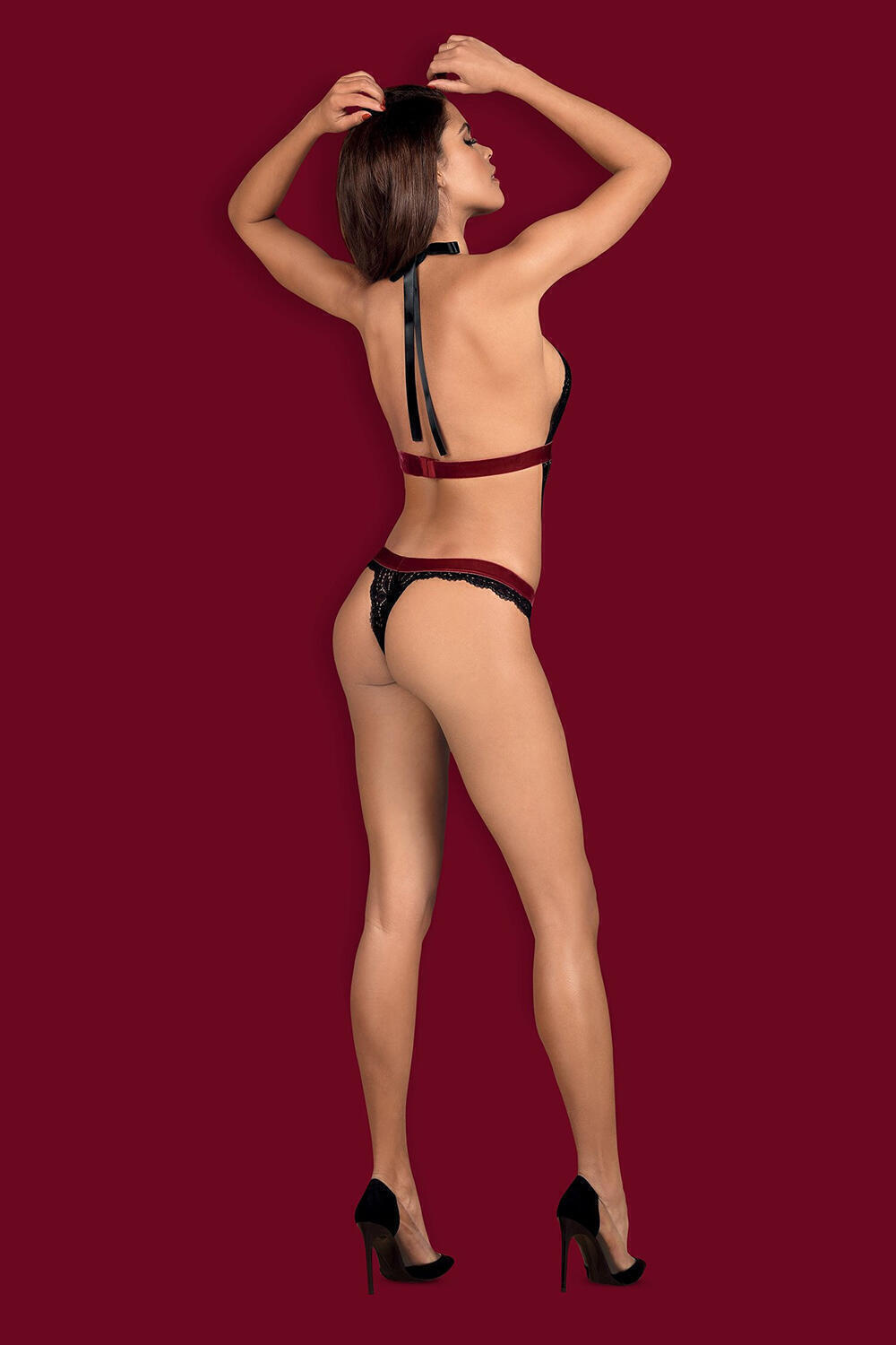 Боди Obsessive Rossita S/M, чёрный