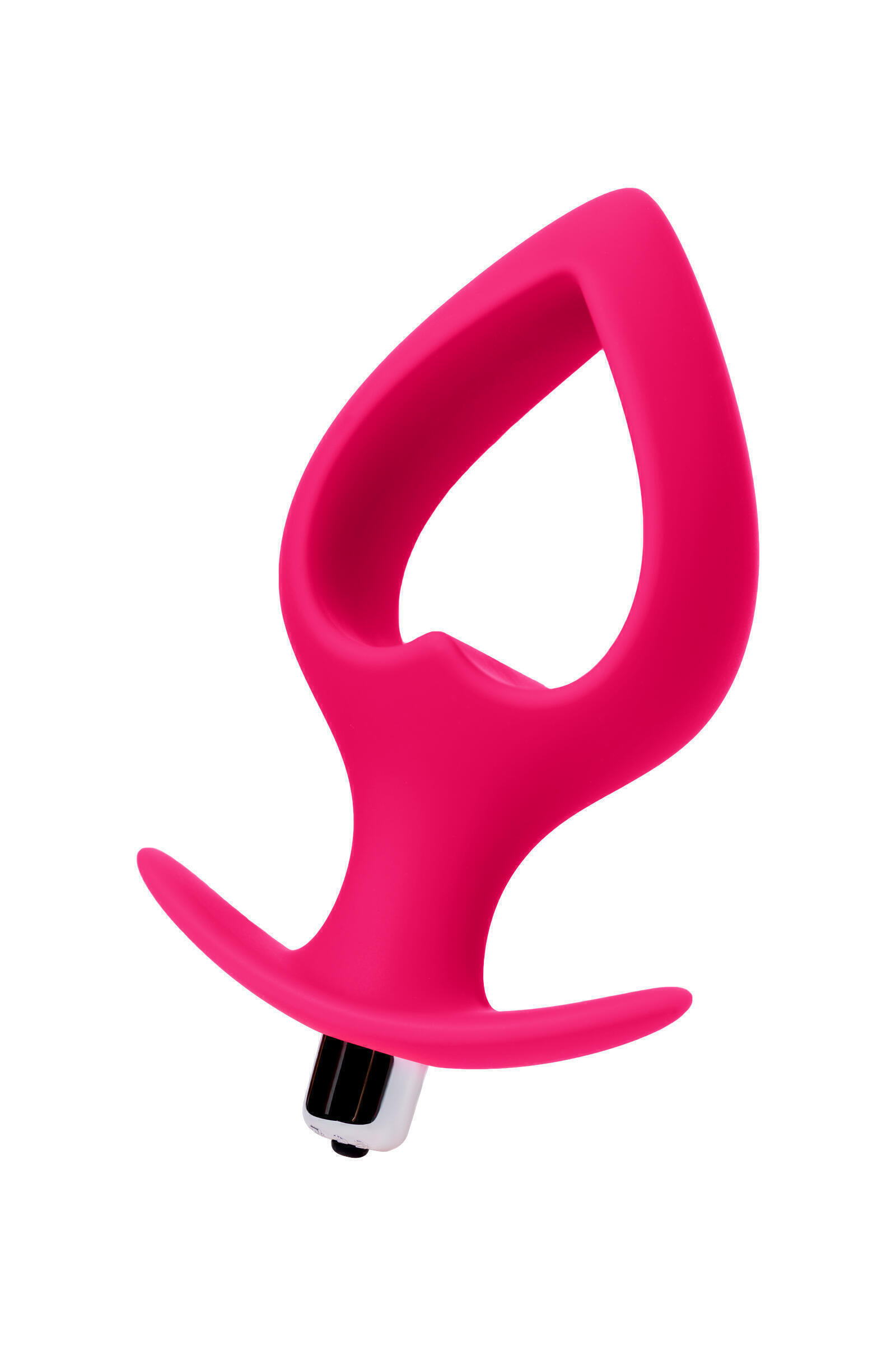 Анальная вибропробка-расширитель Toyfa Popo Pleasure «Сердечко», 7,5 см, розовая