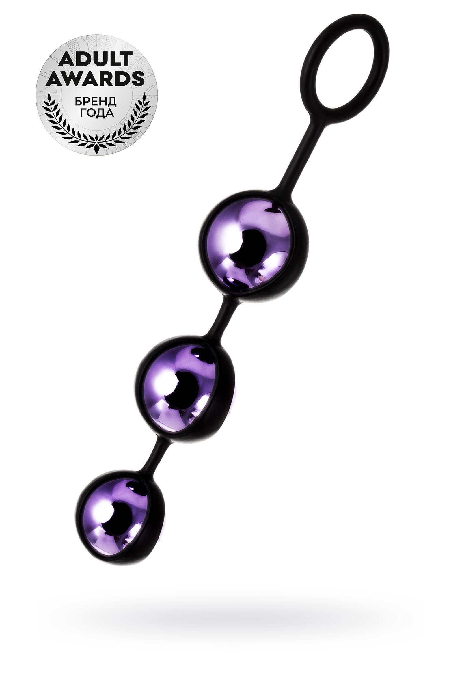 Вагинальные шарики тройные Toyfa A-Toys Pleasure Balls, фиолетовый