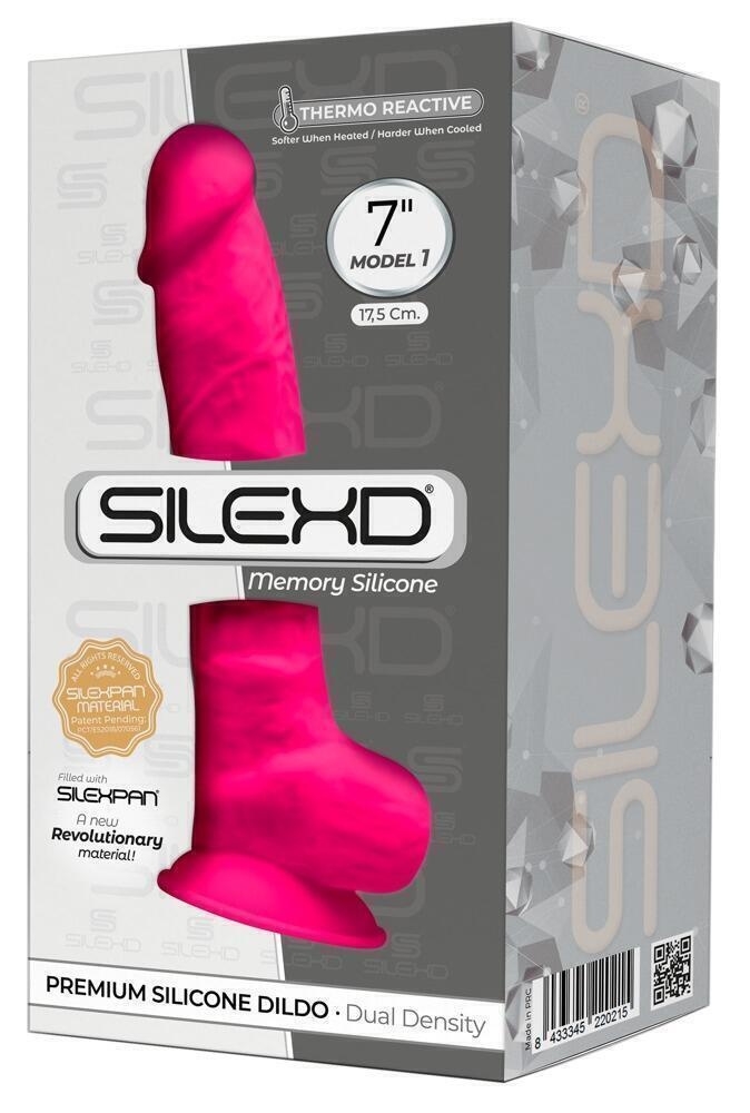 Фаллоимитатор с мошонкой Adrien Lastic SileXD Model 1 17.5 см, ярко-розовый