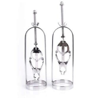 Зажимы с винтом на соски металлические Nipple Pullers with Clover Clamps, 2 шт