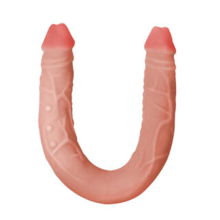 Двухсторонний фаллоимитатор с фиксацией формы Lola Toys Sexual Instinct 47.6 см, телесный