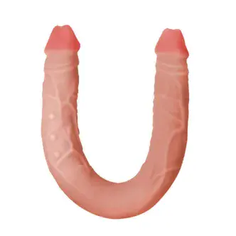 Двухсторонний фаллоимитатор с фиксацией формы Lola Games Sexual Instinct 47.6 см, телесный