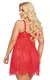 Ночная сорочка и стринги SoftLine Collection Carla XXL, красные