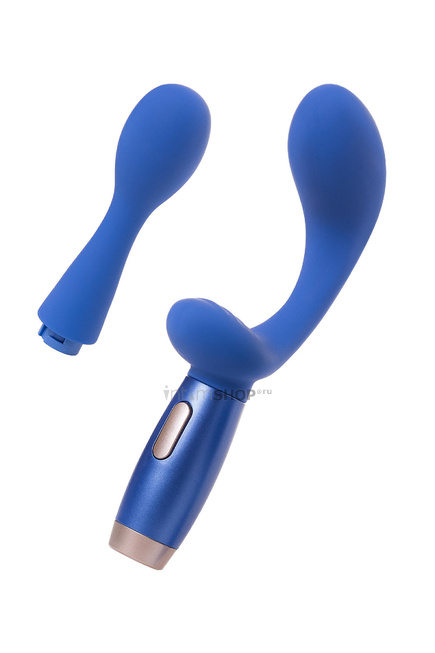 Вибратор Le Stelle Perks Series EX-C с насадками для клиторальной стимуляции, синий от IntimShop
