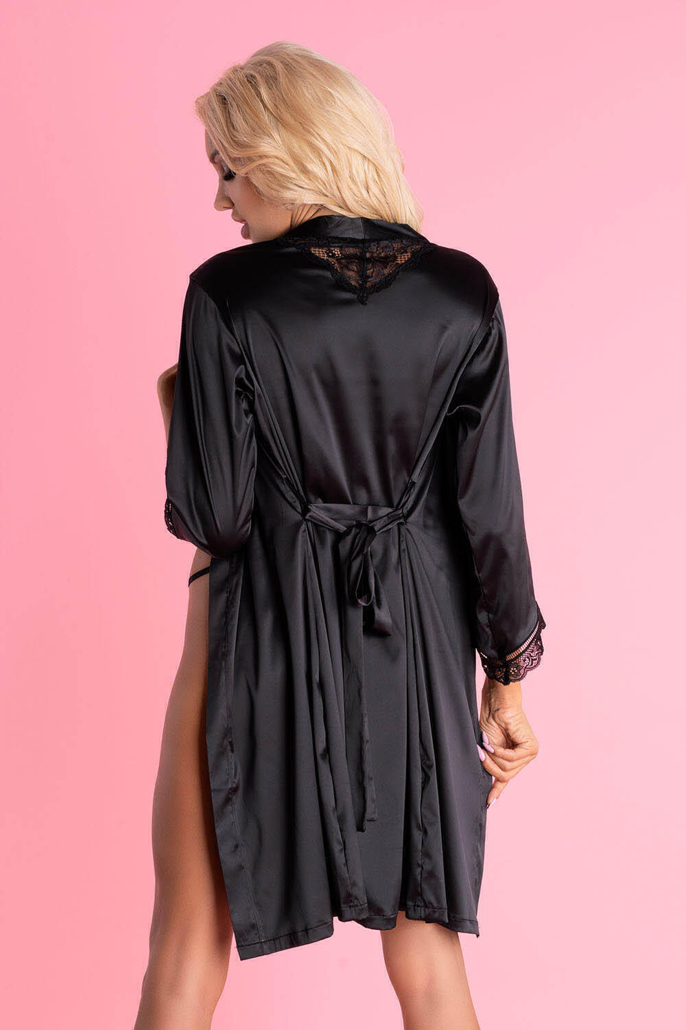 Пеньюары LivCo Corsetti Fashion LC 90568 Ariladyen szlafrok Black, Чёрный, L/XL