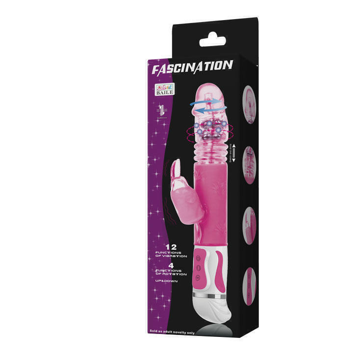 Фрикционный вибратор-кролик с ротацией Baile Fascination, розовый