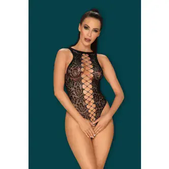Боди Obsessive B 129 teddy S/L, чёрный