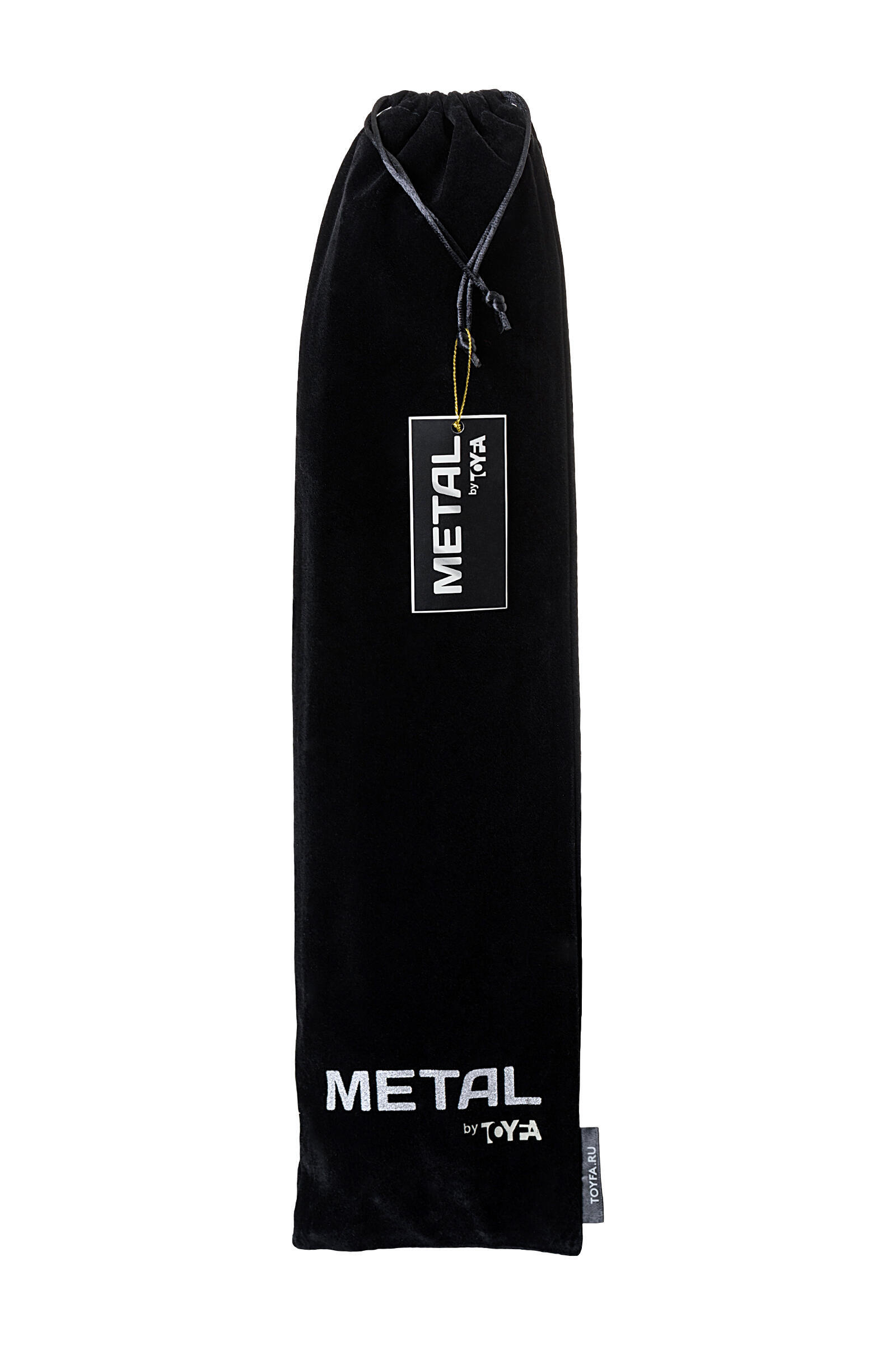 Металлическая анальная пробка Metal by Toyfa с бело-розовым хвостом S, серебристый